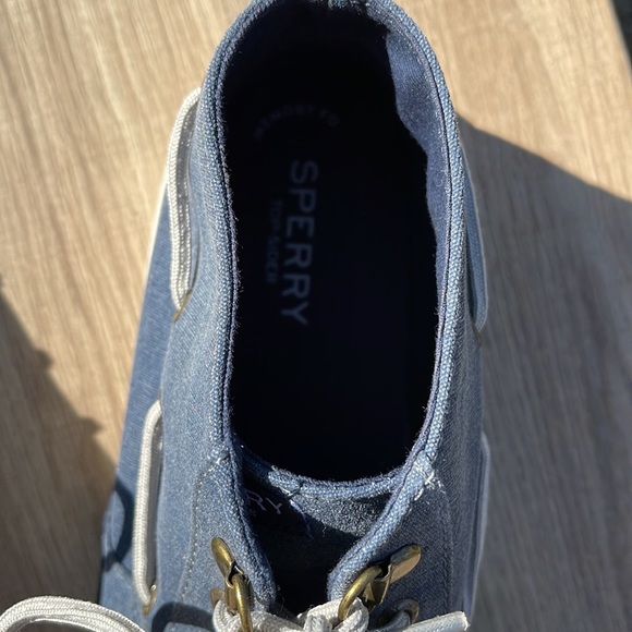 Rare Sperry Pier Crest Topsider Mid Lace Up Boat Shoe with Memory Foam - Picture 8 of 11